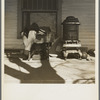 Furniture being moved out of the farmhouse of Everett Shoemaker, tenant farmer. Near Shadeland, Indiana