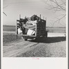 A truckload of household goods being moved off the farm of Everett Shoemaker, tenant farmer. Near Shadeland, Indiana