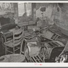 The living room in an Indiana farmhouse after the flood. Posey County