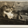 Bedroom in an Indiana farmhouse after the flood. Posey County, Indiana