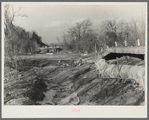 Damage to state highway and soil by flood. Near Hazleton, Indiana