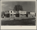 Stucco and brick house at the Greenhills project. Ohio