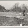 State highway flooded by the White River. Near Hazleton, Indiana