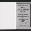 Hackley & Harrison's hotel and apartment guide for colored travelers: board, rooms, garage accommodations, etc. in 300 cities in the United States and Canada.