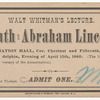 Walt Whitman's lecture