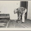 Laying a hardwood floor. Greenhills project, Ohio