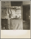 Washroom in the living room in the home of Erasty Emvich, tenant farmer. Near Battle Ground, Indiana