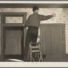 Clifford Rowe, twenty-six year old tenant farmer, who is going to repaper the rooms of the house he has just moved into. Near Templeton, Indiana