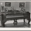 Old square piano in a home at Eldorado, Illinois