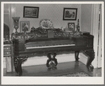 Old square piano in a home at Eldorado, Illinois