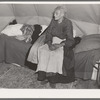 Ellen McAllister, ninety-one years old, the oldest resident of Shawneetown, Illinois, is a flood refugee at Tent City camp