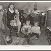 Part of flood refugee family in a tent at Tent City, near Shawneetown, Illinois