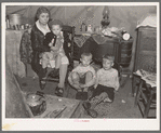 Part of flood refugee family in a tent at Tent City, near Shawneetown, Illinois