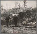 Lumberjacks with mattresses and equipment which they are returning to camp. They have been living in their own shacks. Forest County, Wisconsin