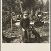 John Nygren and his dog Prince. Nygren lives alone in a shack near Iron River, Michigan