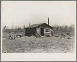 Log cabin occupied by six people. Near Tipler, Florence County, Wisconsin