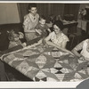 quilting party in an Alvin, Wisconsin, home
