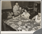 quilting party in an Alvin, Wisconsin, home
