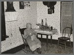 Grandmaw Puchett, one of the pioneers in this region in her home at Alvin, Wisconsin