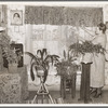 Mrs. Herman Perry in her home at Mansfield, Michigan. She is the wife of an oldtime iron miner who worked in the mines before they were abandoned