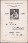 Miss Isadora Duncan eseguira danze e cori de "L'Iphigenie" di Christoph Gluck