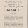 Miss Isadora Duncan eseguira le danze dell'Orfeo