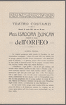 Miss Isadora Duncan eseguira le danze dell'Orfeo