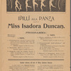 Idilli alla Danza eseguiti da Miss Isadora Duncan