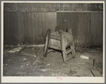 A homemade butter churn in an abandoned saloon at Mansfield, Michigan. A "bust" mining town