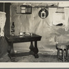 The living room of Sherman Ritchie's shack near Iron River, Michigan