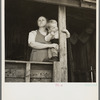 Mrs. William Sharrard and one of her children. Her husband has been a farmer of the cut-over regions for years, but cannot make a living at it. The family is on relief. Near Silk Lake, Michigan