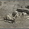 Two of the Bodray children at play in their sandpile on a cut-over farm near Tipler, Wisconsin