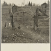 Gate made from the end of an old bed. Alvin, Wisconsin