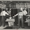 Pressers of work on women's coats in the cooperative garment factory at Jersey Homesteads, Hightstown, New Jersey