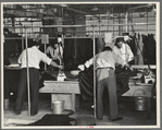 Pressers of work on women's coats in the cooperative garment factory at Jersey Homesteads, Hightstown, New Jersey