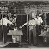 Pressers of work on women's coats in the cooperative garment factory at Jersey Homesteads, Hightstown, New Jersey