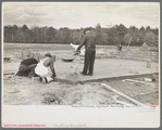 Construction of houses (reading plans and measuring), Jersey Homesteads, Hightstown, New Jersey