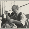 Sam Imber, tailor in cooperative garment factory, Jersey Homesteads, Hightstown, New Jersey