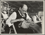 Barry Leving, a tailor in the cooperative garment factory at the Jersey Homesteads, a United States Resettlement Administration subsistence homestead project. Hightstown, New Jersey