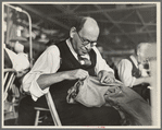 Barry Leving, a tailor in the cooperative garment factory at the Jersey Homesteads, a United States Resettlement Administration subsistence homestead project. Hightstown, New Jersey