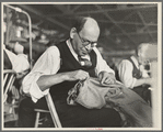 Barry Leving, a tailor in the cooperative garment factory at the Jersey Homesteads, a United States Resettlement Administration subsistence homestead project. Hightstown, New Jersey