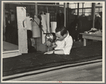 Philip Goldstein assistant cutter in the cooperative garment factory at Jersey Homesteads, is secretary of the Colonists' Association, the workers' Aim Cooperative Association, Inc., Hightstown, New Jersey