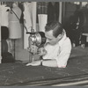 Philip Goldstein assistant cutter in the cooperative garment factory at Jersey Homesteads, is secretary of the Colonists' Association, the workers' Aim Cooperative Association, Inc., Hightstown, New Jersey