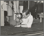 Philip Goldstein assistant cutter in the cooperative garment factory at Jersey Homesteads, is secretary of the Colonists' Association, the workers' Aim Cooperative Association, Inc., Hightstown, New Jersey