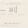 Maria Tallchief, Janet Reed and Andre Eglevsky in George Balanchine's A La Francoix