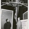 Helen Hayes and Johnny Stewart standing under sign for Mary Chase's Alley on West 48th Street