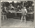 Making hats at the cooperative garment factory at Jersey Homesteads, Hightstown, New Jersey