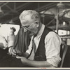 Eugene Isaacs, tailor, in the cooperative garment factory, Jersey Homesteads, Hightstown, New Jersey