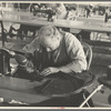 Closeup of cloak operator in cooperative garment factory at Jersey Homesteads, Hightstown, New Jersey