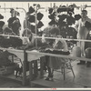 Homesteaders' daughters are employed in the millinery department of the cooperative garment factory at Jersey Homesteads, Hightstown, New Jersey